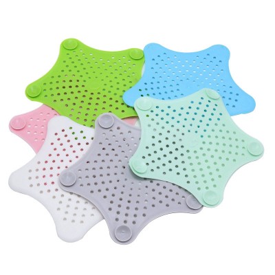 Hair Catcher Drain Protector Silicone Sink Strainer Drain Cover Hair Stopper Hair Trap Filter for Kitchen Bathroom