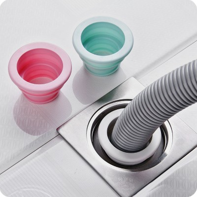 Sewer Pipe Anti-odor Deodorant Silicone Seal Ring Shower Drain Cover Washing Machine Pool Floor Drainer